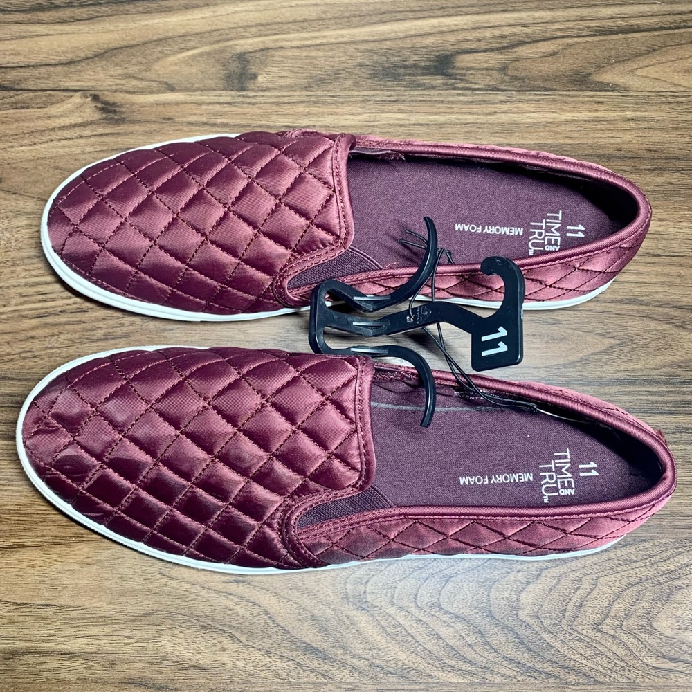 Burgundy Memory Foam Shoes